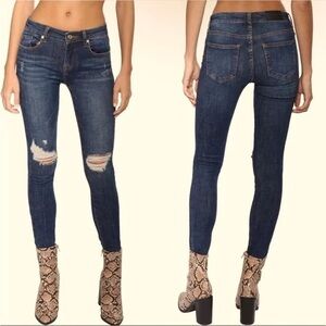 Pistola Distressed Dark Blue Skinny Jeans